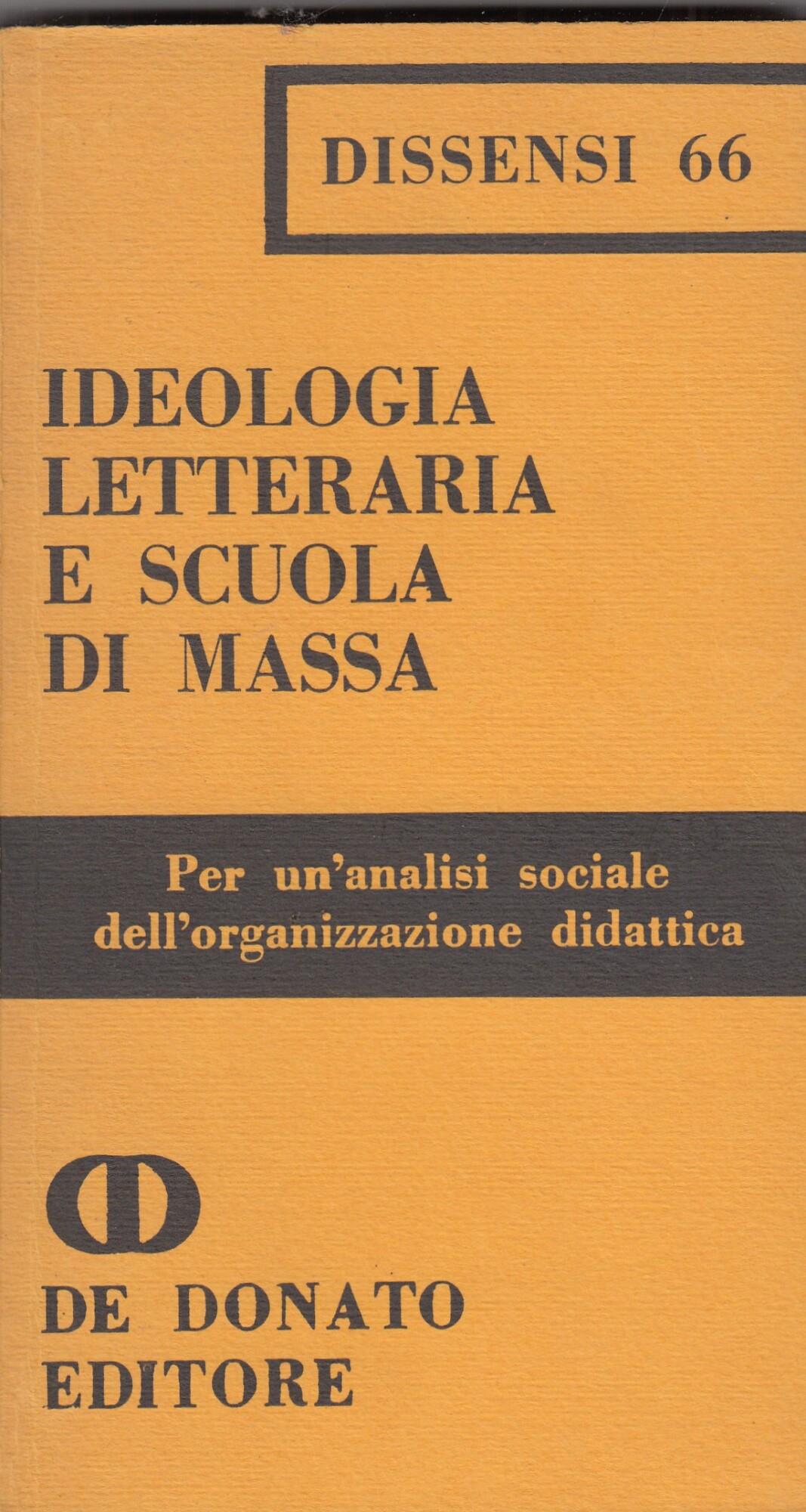 Ideologia letteraria e scuola di massa