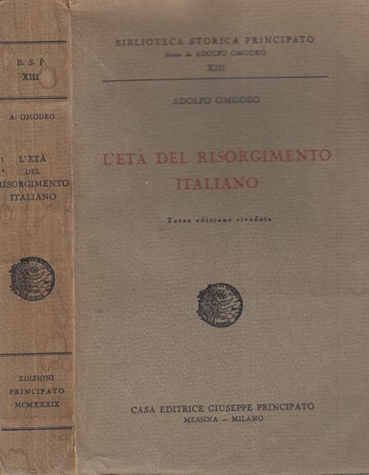 L' età del risorgimento italiano - Adolfo Omodeo - copertina