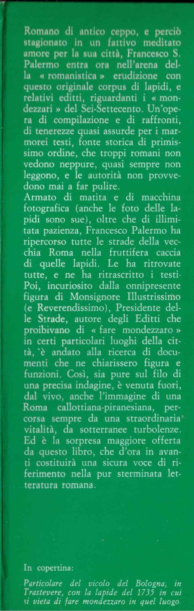 Monsignore illustrissimo. Antichi mondezzari nelle strade romane