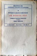 De Reditu suo commento filologico-semantico