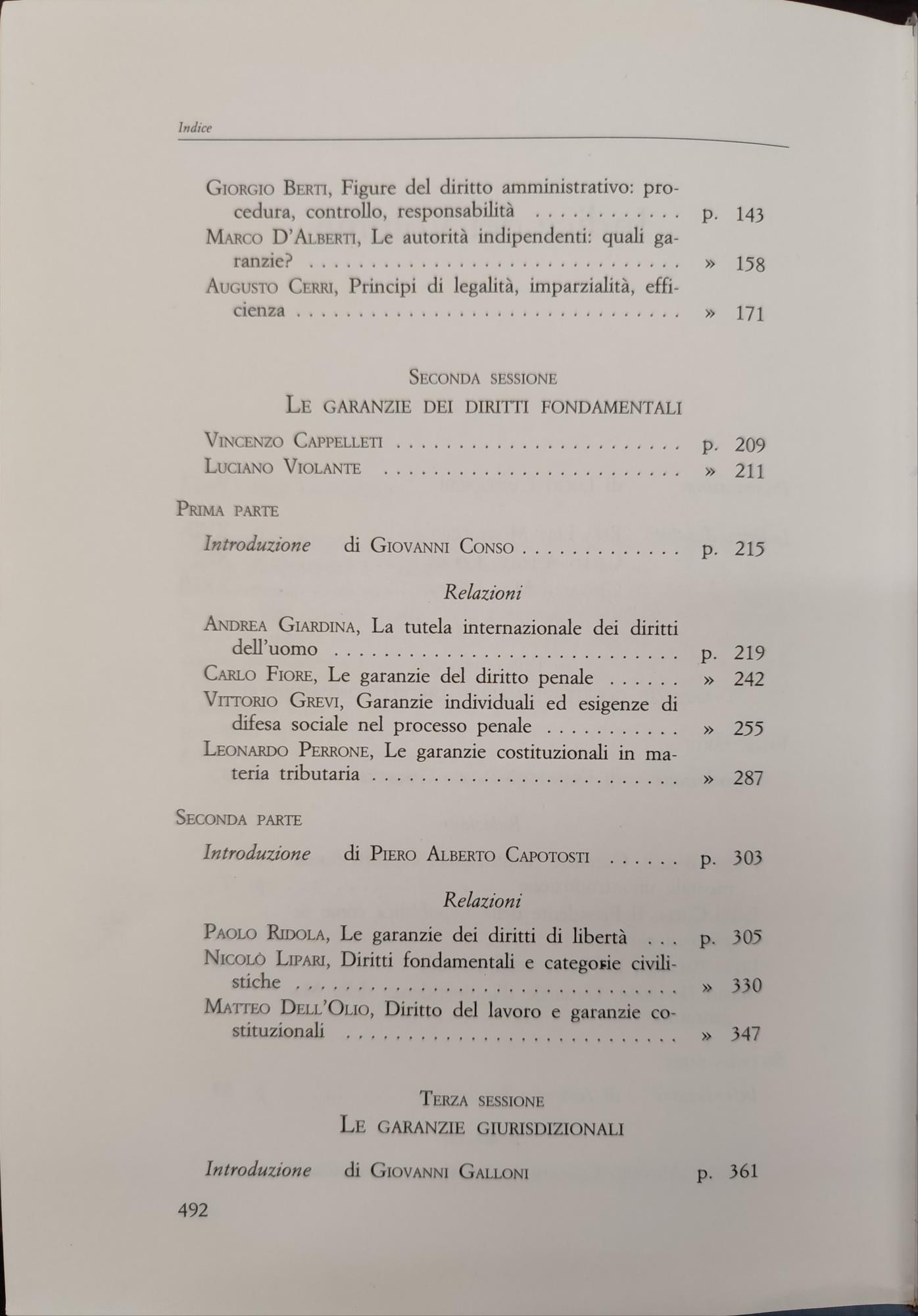 Garanzie Costituzionali E Diritti Fondamentali