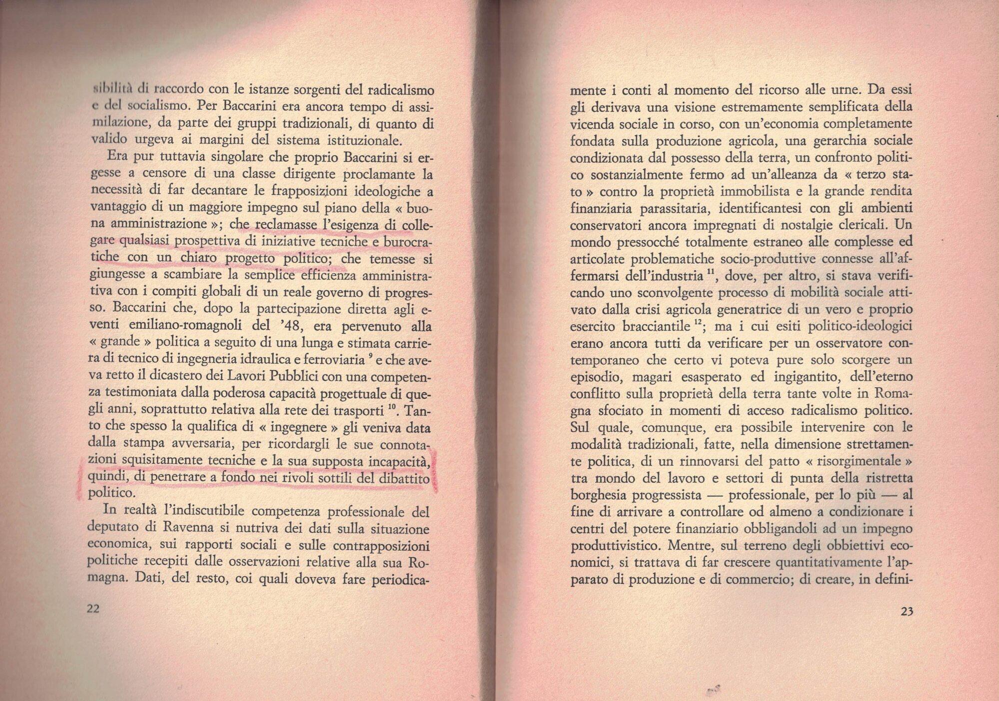 Alfredo Baccarini tra pernarchia e questione sociale