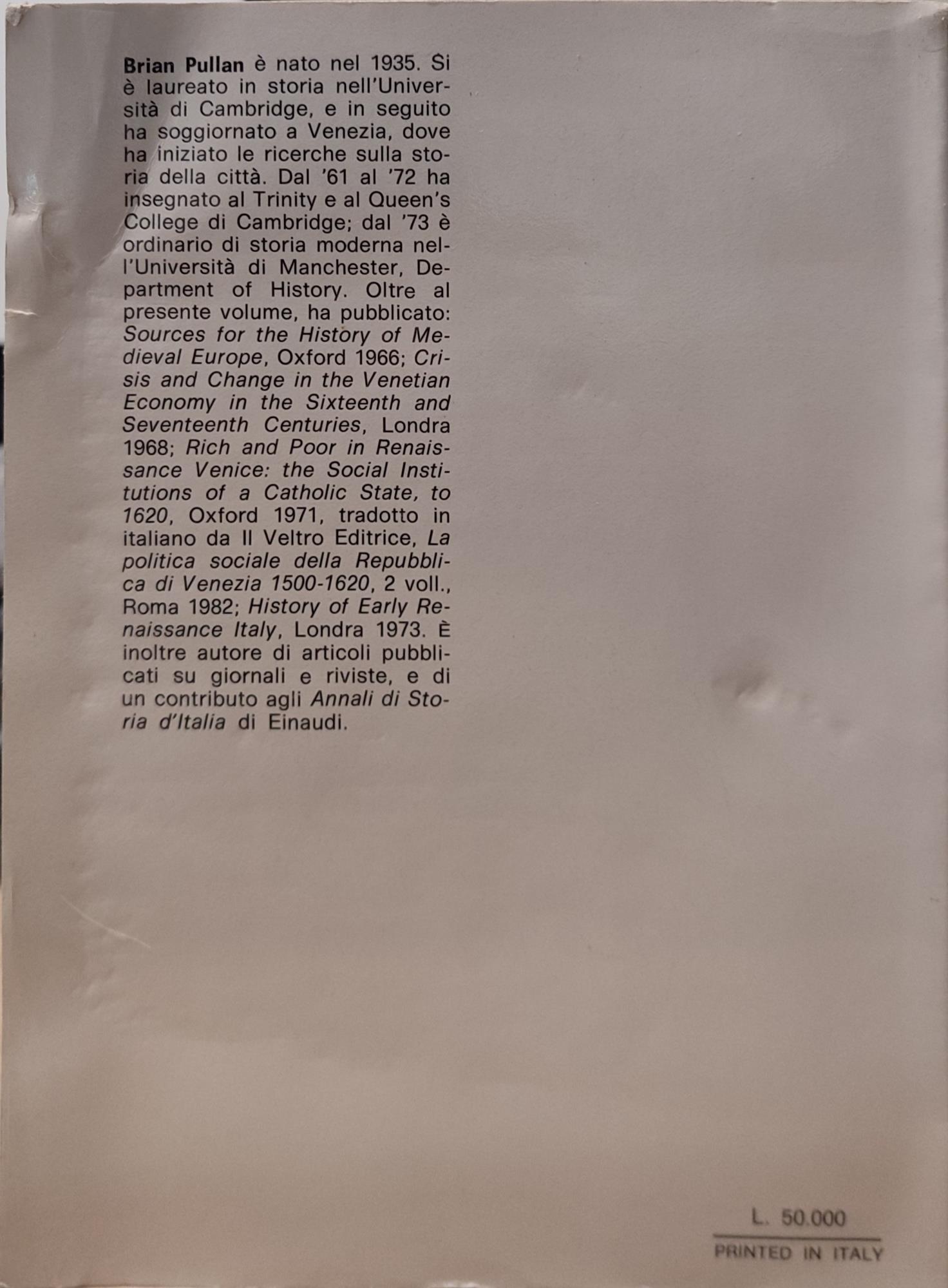Gli ebrei d'Europa e l'inquisizione a Venezia dal 1550 al 1670