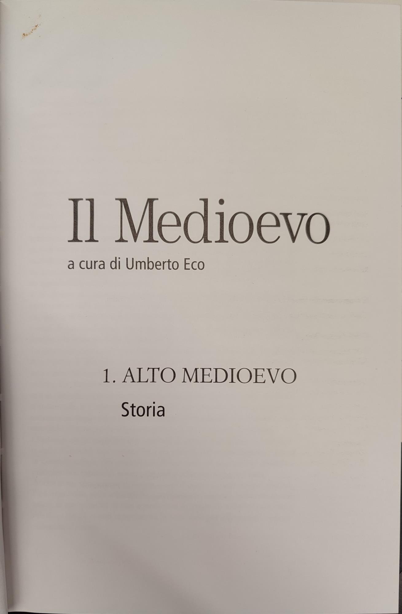 ll medioevo. Volumi da 1 a 10