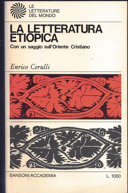 La letteratura etiopica con un saggio sull'oriente cristiano - Enrico Cerulli - copertina