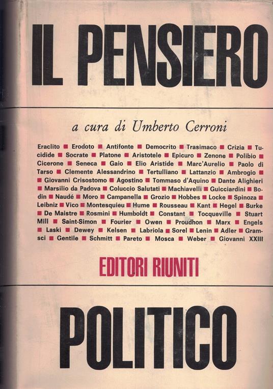 Pensiero politico (Il) - Umberto Cerroni - copertina