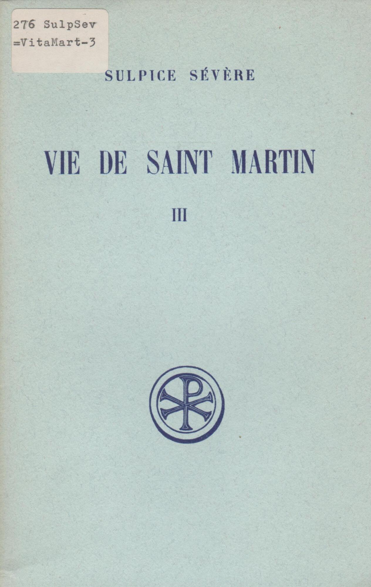 VIE DE SAINT MARTINA Vol I-II-III