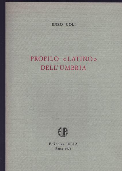 Profilo <latino> dell'Umbria - copertina