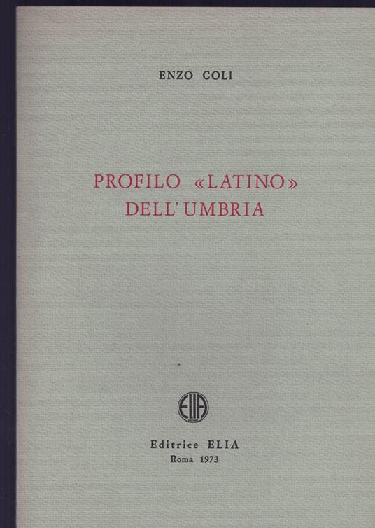 Profilo <latino> dell'Umbria - copertina