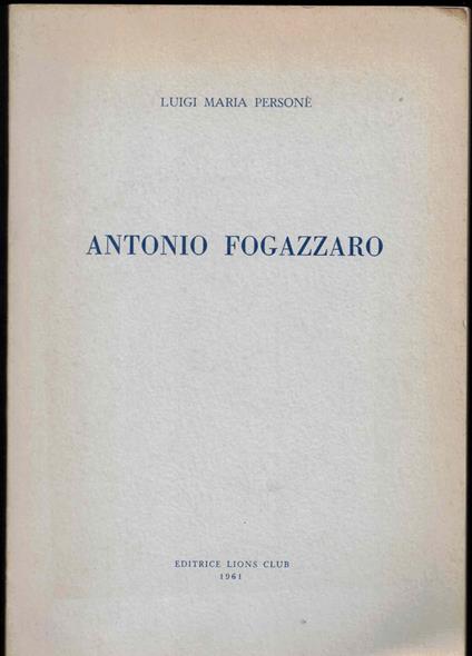 Antonio Fogazzano - copertina