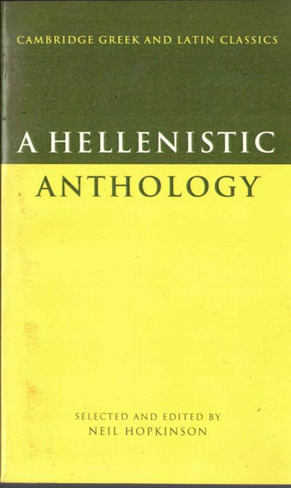 A Hellenistic Anthology - copertina