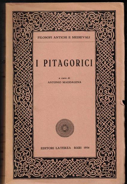 I Pitagorici - Antonio Maddalena - copertina