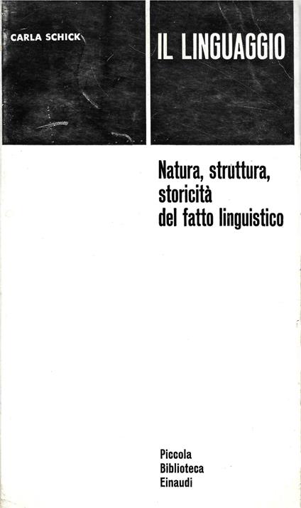 Il Linguaggio - Carla Schick - copertina