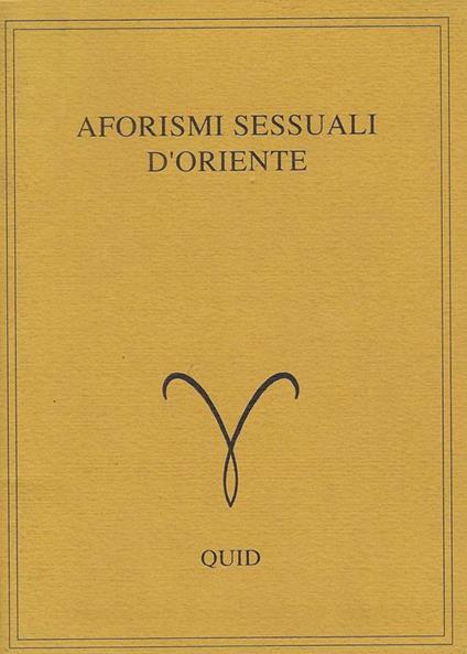 Aforismi sessuali d'Oriente - copertina