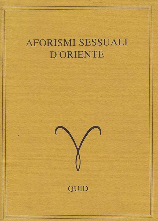 Aforismi sessuali d'Oriente - copertina