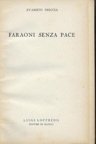 Faraoni senza pace - Evaristo Breccia - copertina
