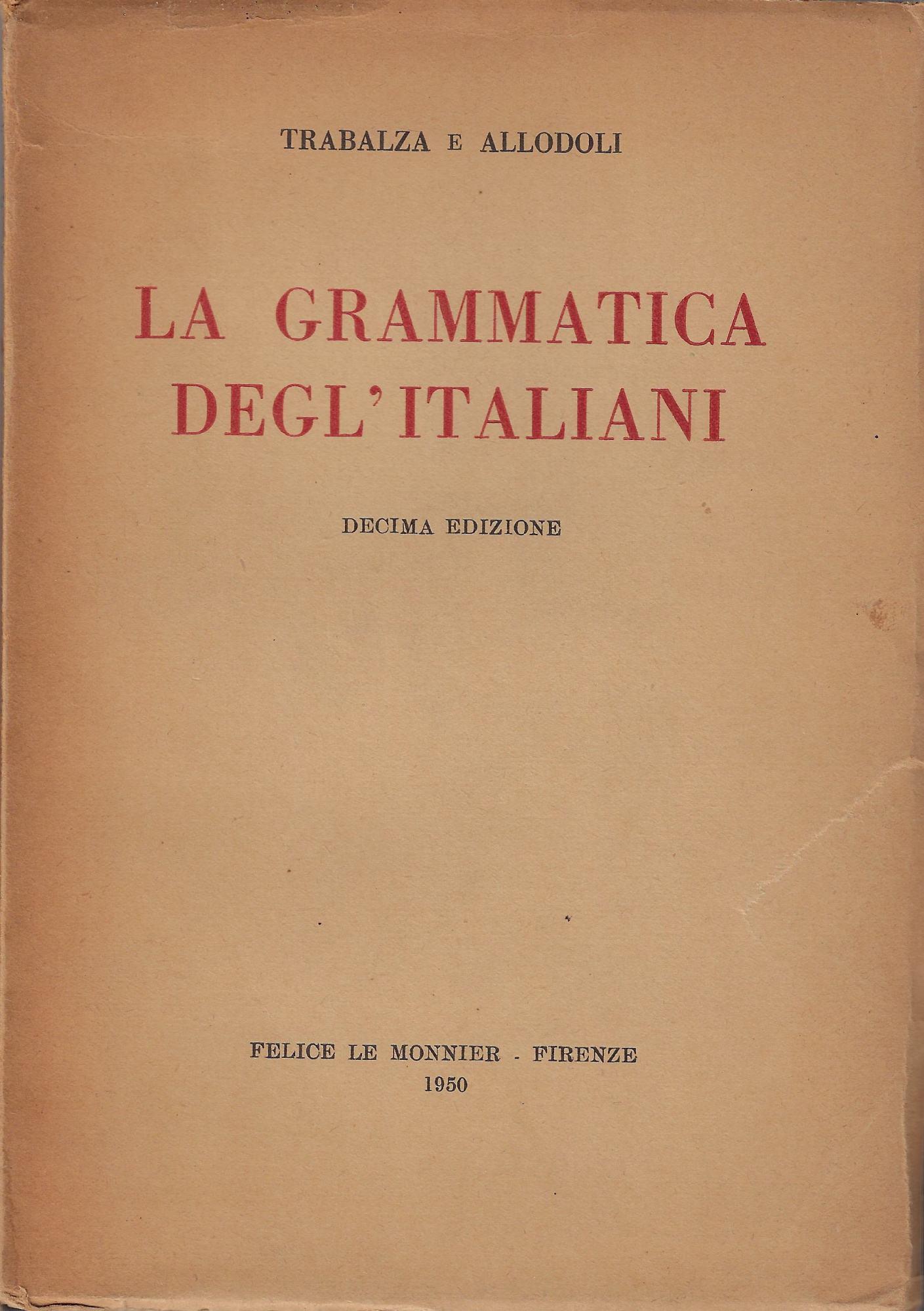 La grammatica degl'italiani