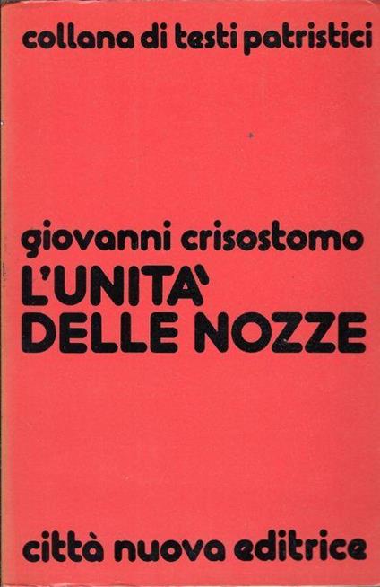 L' unita delle nozze - copertina