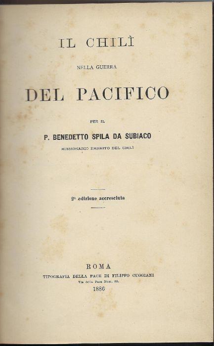 Il Chilì nella guerra del Pacifico - Benedetto M. Spina - copertina