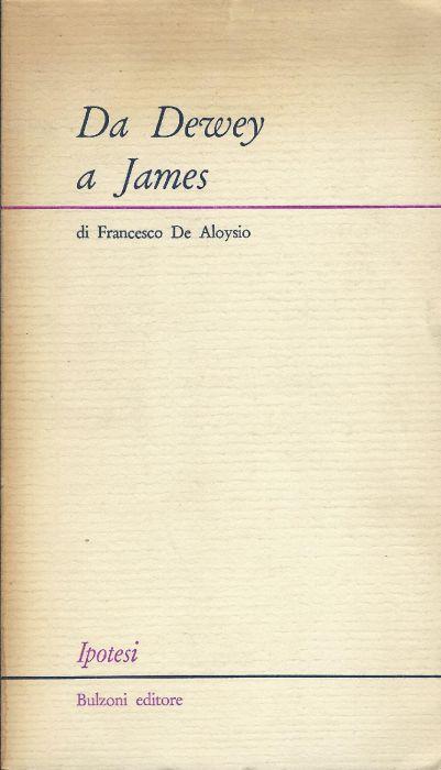 Da Dewey a James - Francesco De Aloysio - copertina