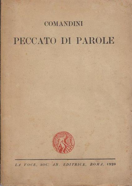 Peccato di parole - Giacomo Comandini - copertina