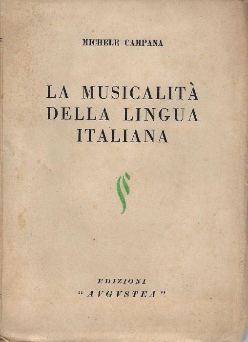 La musicalità della lingua italiana - Michele Campana - copertina