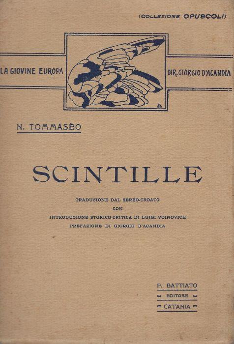 Scintille - Niccolò Tommaseo - copertina