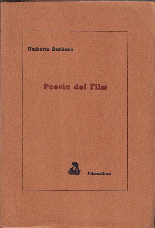 Poesia del film - Umberto Barbaro - copertina