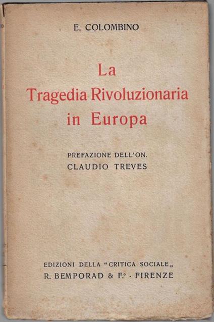 La tragedia rivoluzionaria in Europa - Emilio Colombino - copertina