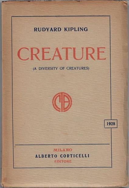 Creature (a diversity of creatures) - Rudyard Kipling - copertina