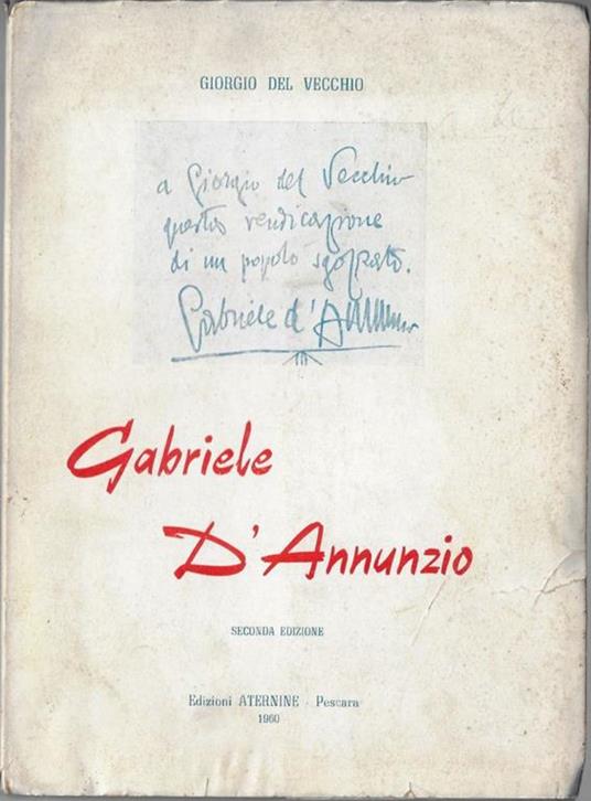 Gabriele D'Annunzio - Giorgio Del Vecchio - copertina