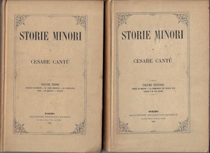 Storie Minori (2 volumi) - Cesare Cantù - copertina