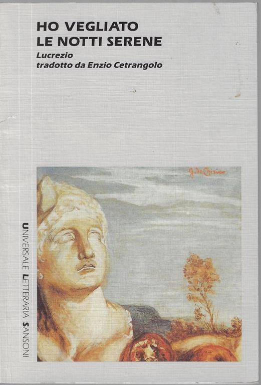 Ho vegliato le notti serene - Tito Lucrezio Caro - copertina