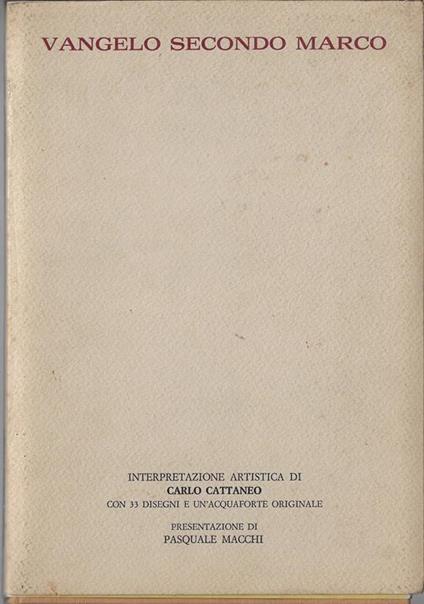 Vangelo secondo Marco - copertina