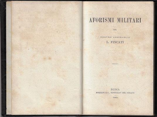 Aforismi militari - copertina