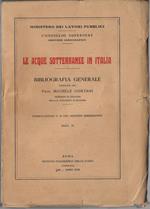 Le acque sotterranee in Italia : fasc. 2