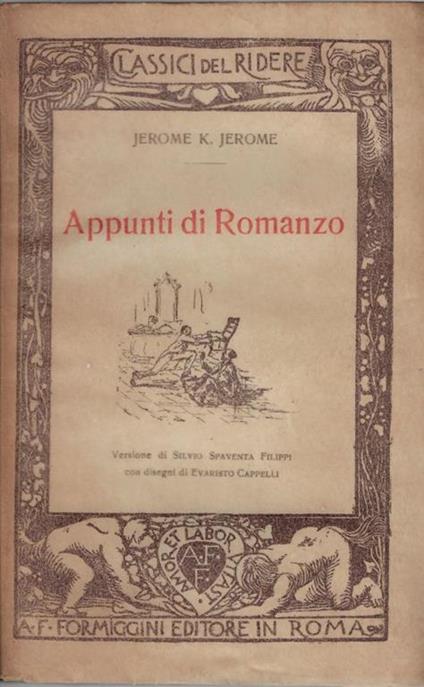 Appunti di romanzo - Jerome K. Jerome - copertina