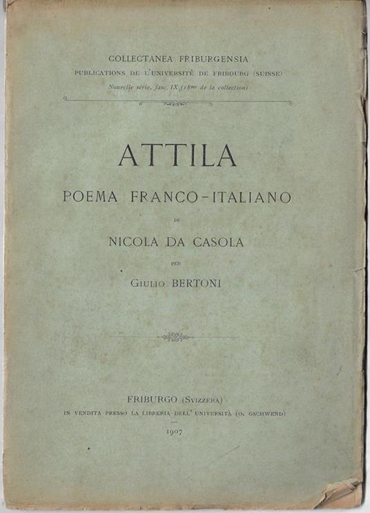 Attila, poema franco-italiano - copertina