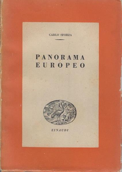 Panorama europeo - Carlo Sforza - copertina