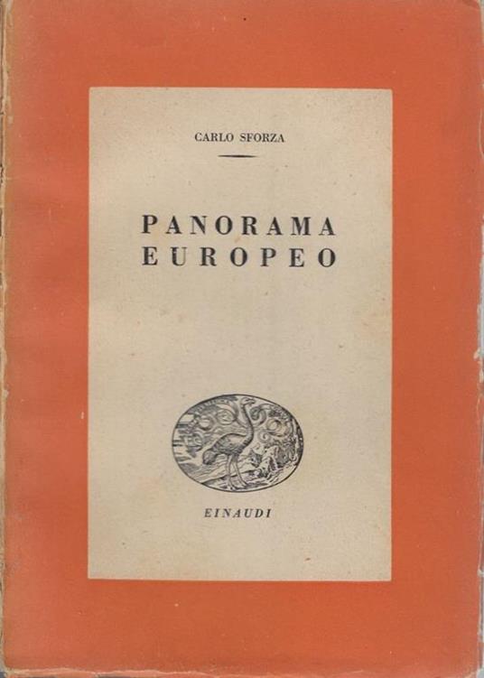 Panorama europeo - Carlo Sforza - copertina
