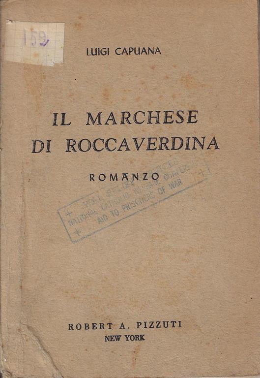 Il marchese di Roccaverdina - Luigi Capuana - copertina