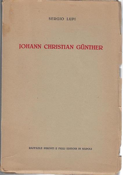 Johann Christian Gunthe - Sergio Lupi - copertina