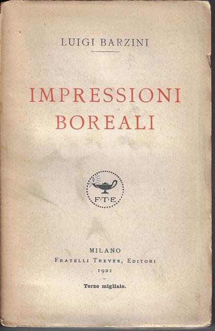 Impressioni boreali - Luigi Barzini - copertina