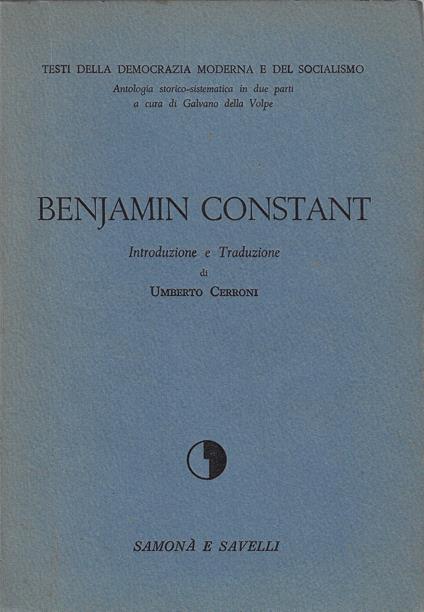 Benjamin Constant - copertina