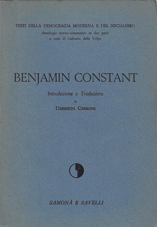 Benjamin Constant - copertina