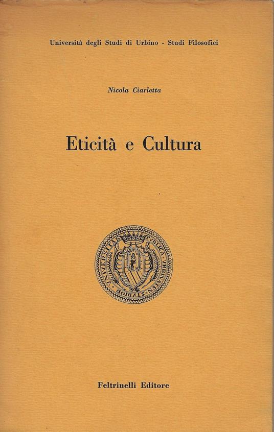 Eticità e cultura - Nicola Ciarletta - copertina