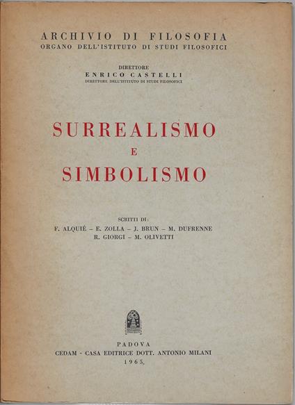 Surrealismo e simbolismo - Ferdinand Alquié - copertina