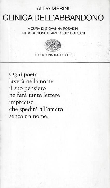 Clinica dell'abbandono - Alda Merini - copertina