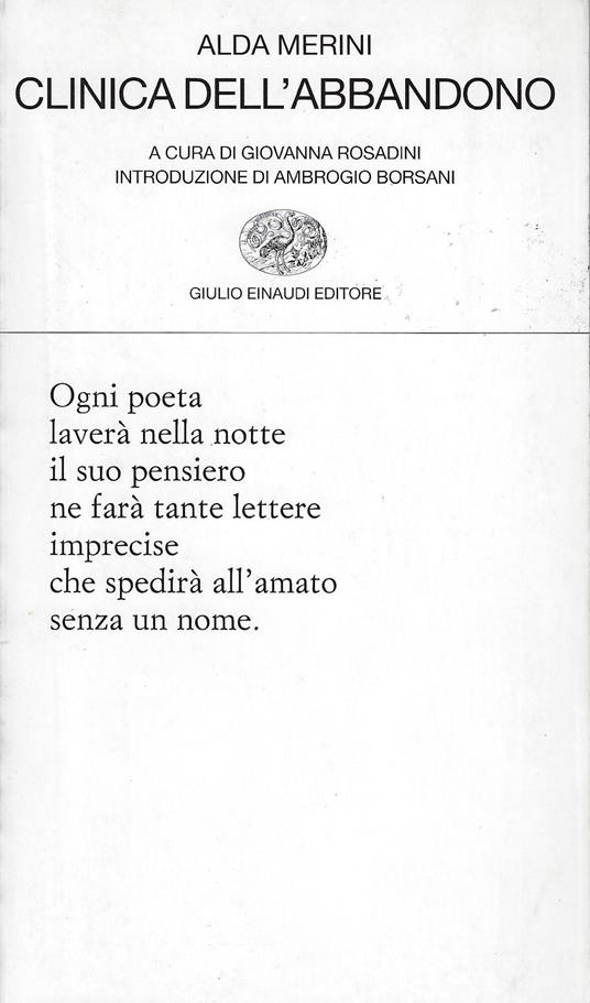 Clinica dell'abbandono - Alda Merini - copertina