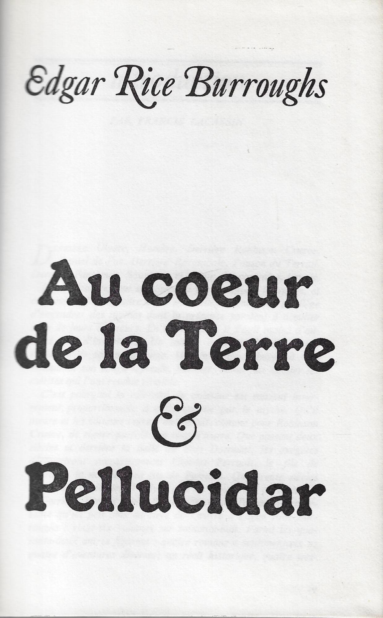 Au coeur de la terre & Pellucidar